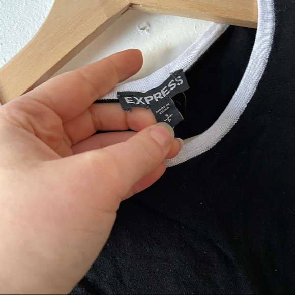 Express 2000s style tank top black with contrast stitching - Picture 2 of 4